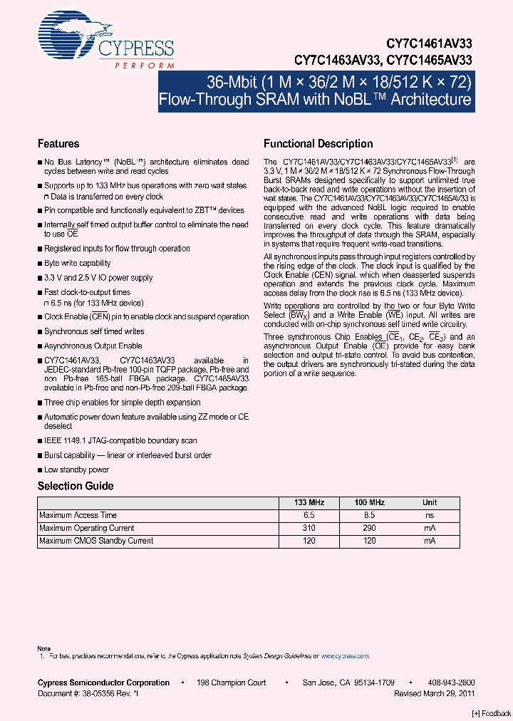 CY7C1463AV33_4606191.PDF Datasheet