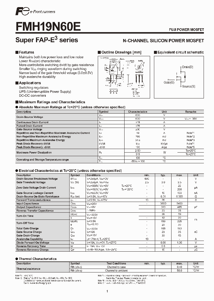 FMH19N60E_4609717.PDF Datasheet