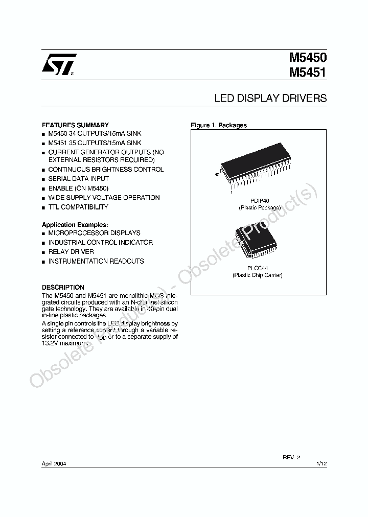 M545004 4619005 pdf datasheet download ic on line