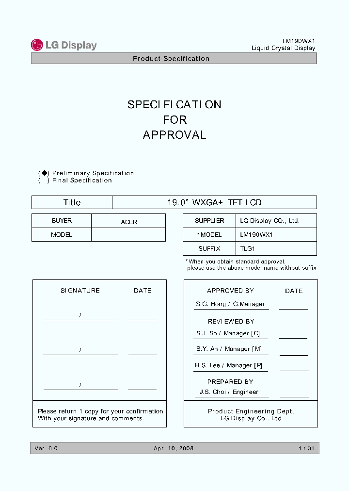 LM190WX1-TLG1_4627782.PDF Datasheet