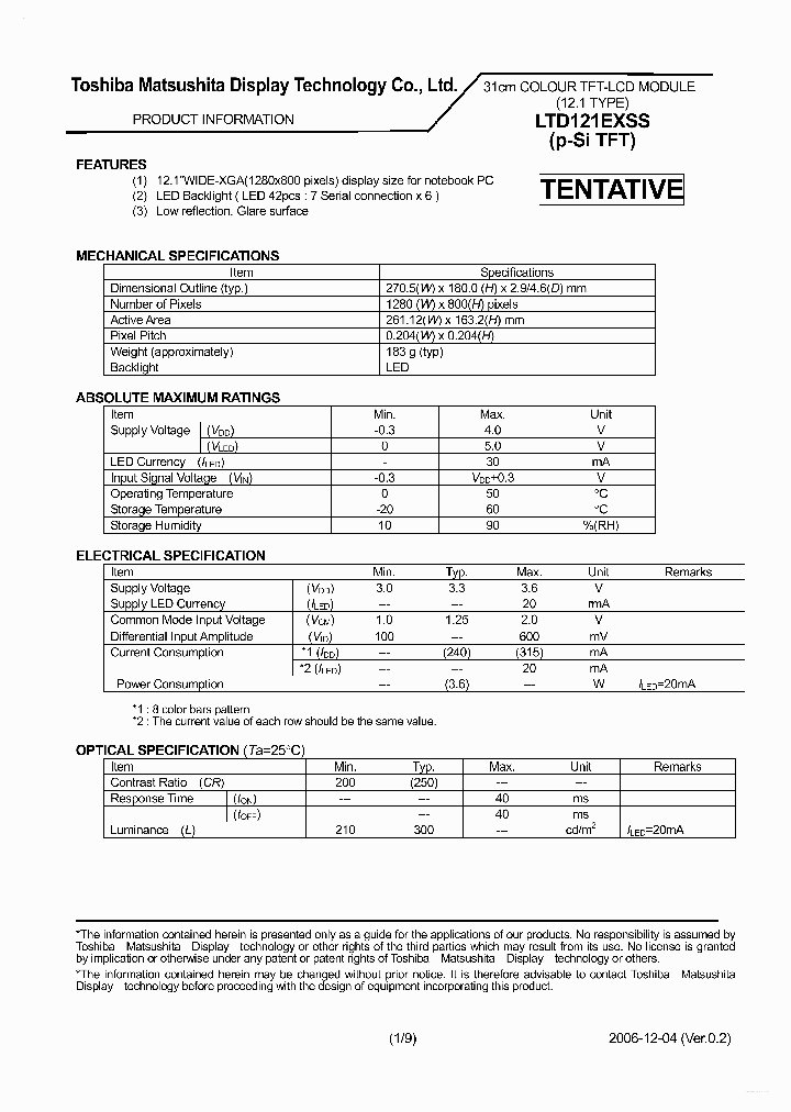 LTD121EXSS-V02_4628597.PDF Datasheet