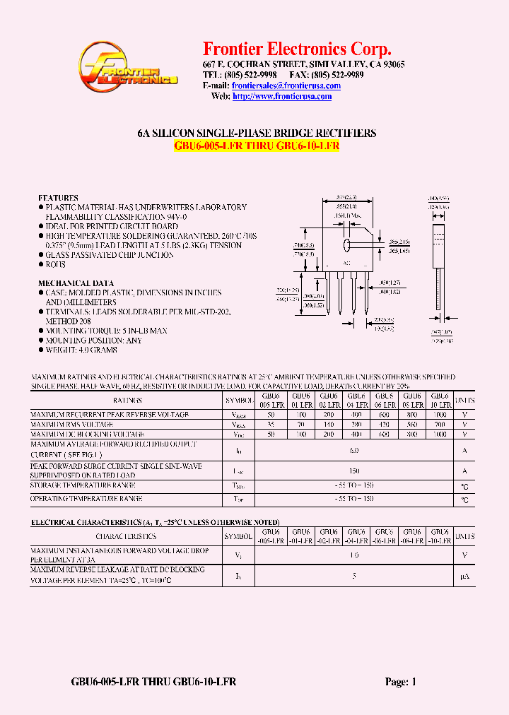 GBU6-005-LFR_4628752.PDF Datasheet