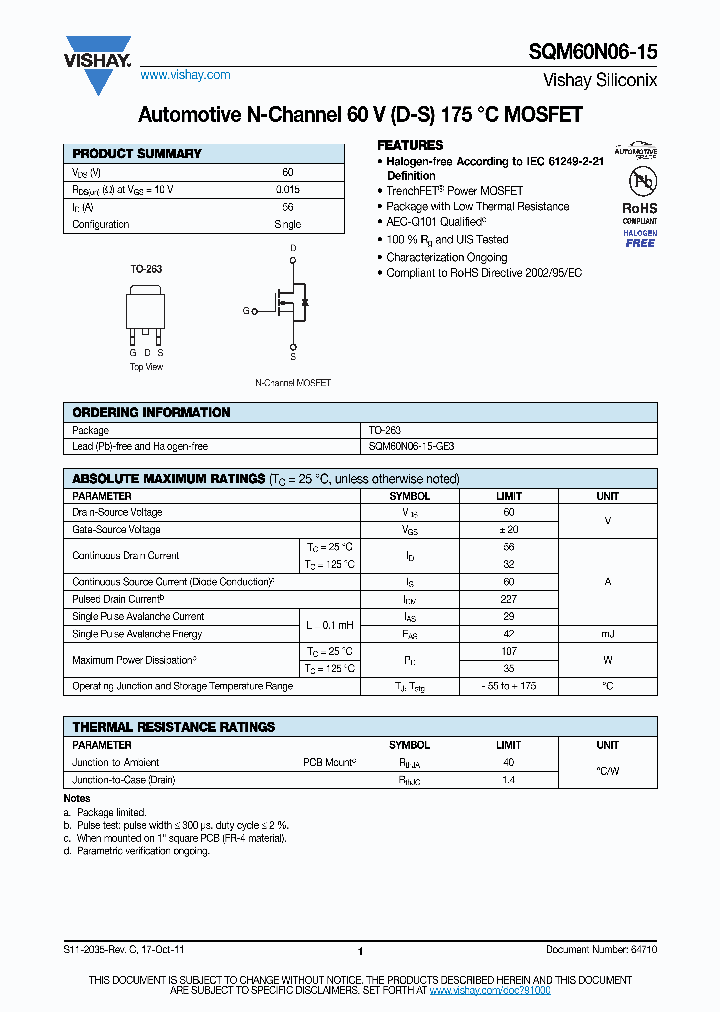 SQM60N06-15_4640528.PDF Datasheet