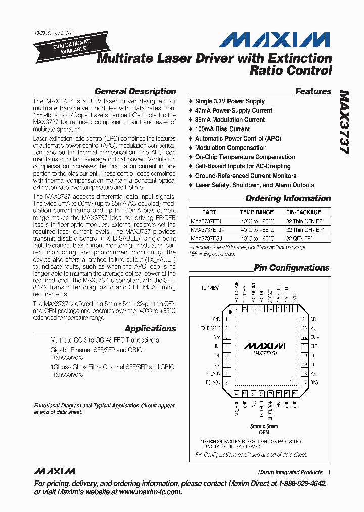 MAX3737EGJ_4641385.PDF Datasheet