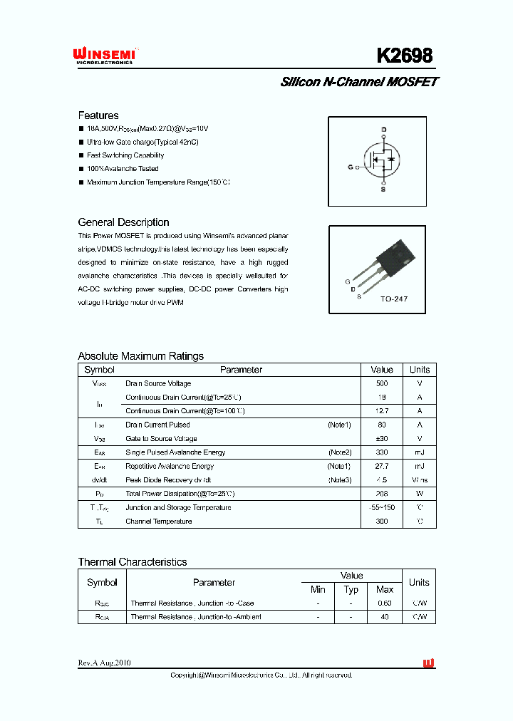 K2698_4650918.PDF Datasheet