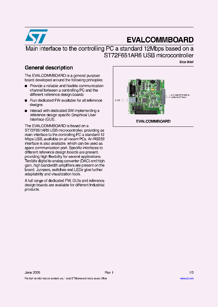 EVALCOMMBOARD_4654307.PDF Datasheet