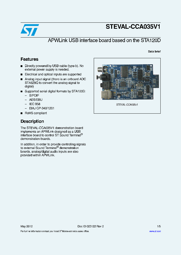 STEVAL-CCA035V112_4662801.PDF Datasheet