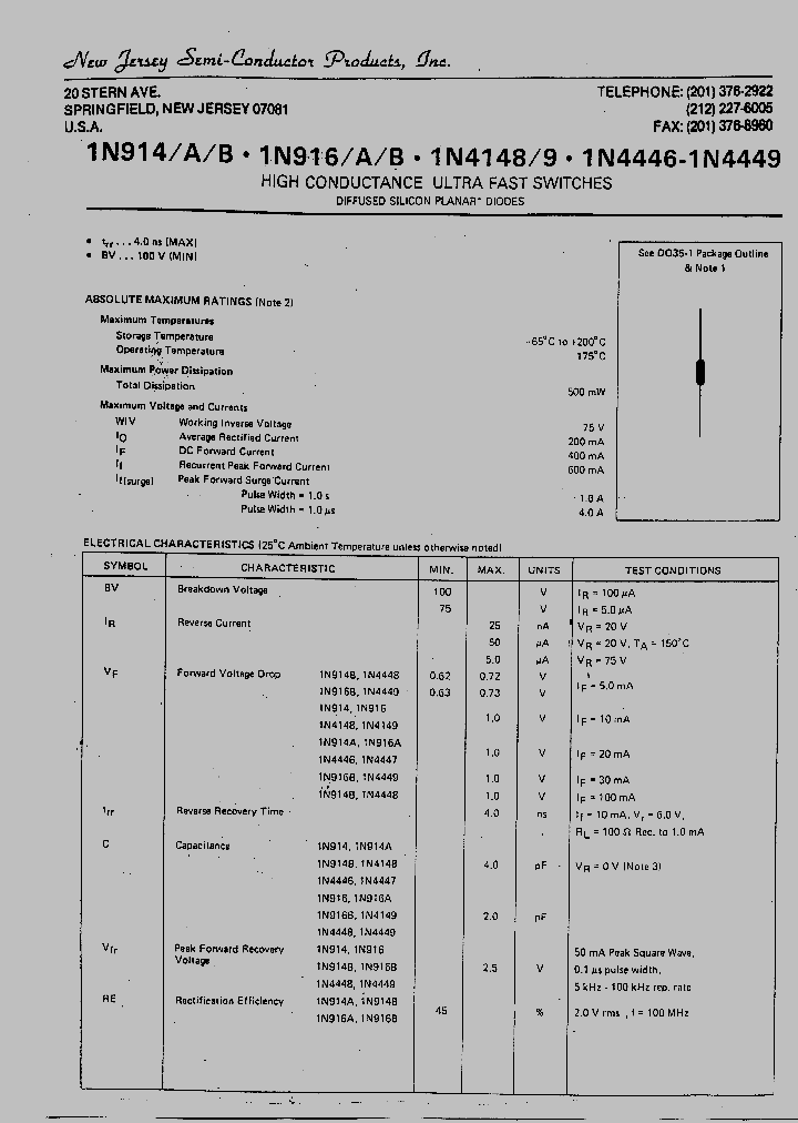 1N4447_4666549.PDF Datasheet Download --- IC-ON-LINE