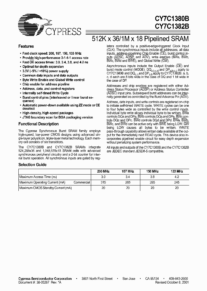 CY7C1380B_4665890.PDF Datasheet