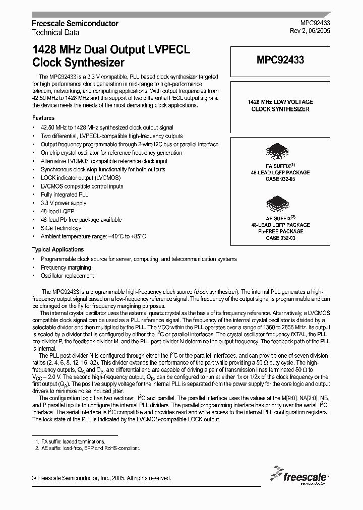 MPC92433_4668057.PDF Datasheet