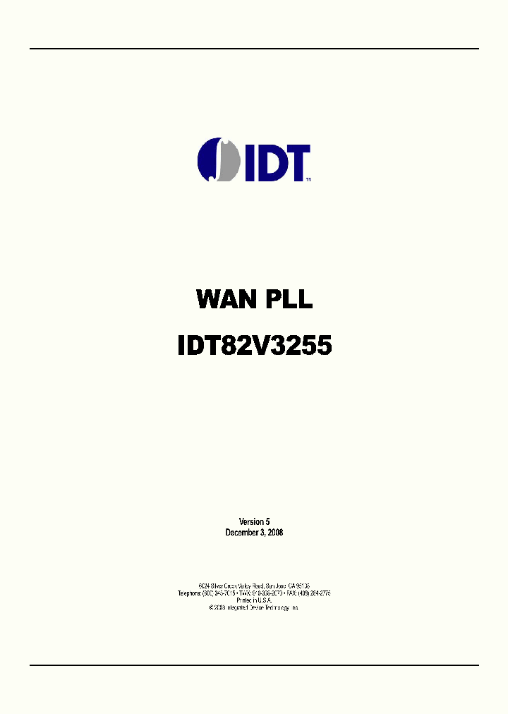 IDT82V3255EDGBLANK_4672591.PDF Datasheet