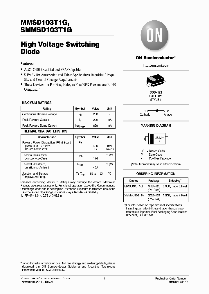 SMMSD103T1G_4683555.PDF Datasheet