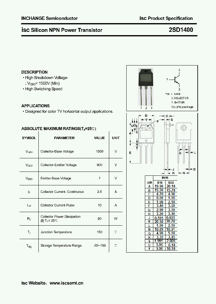 2SD1400_4684545.PDF Datasheet