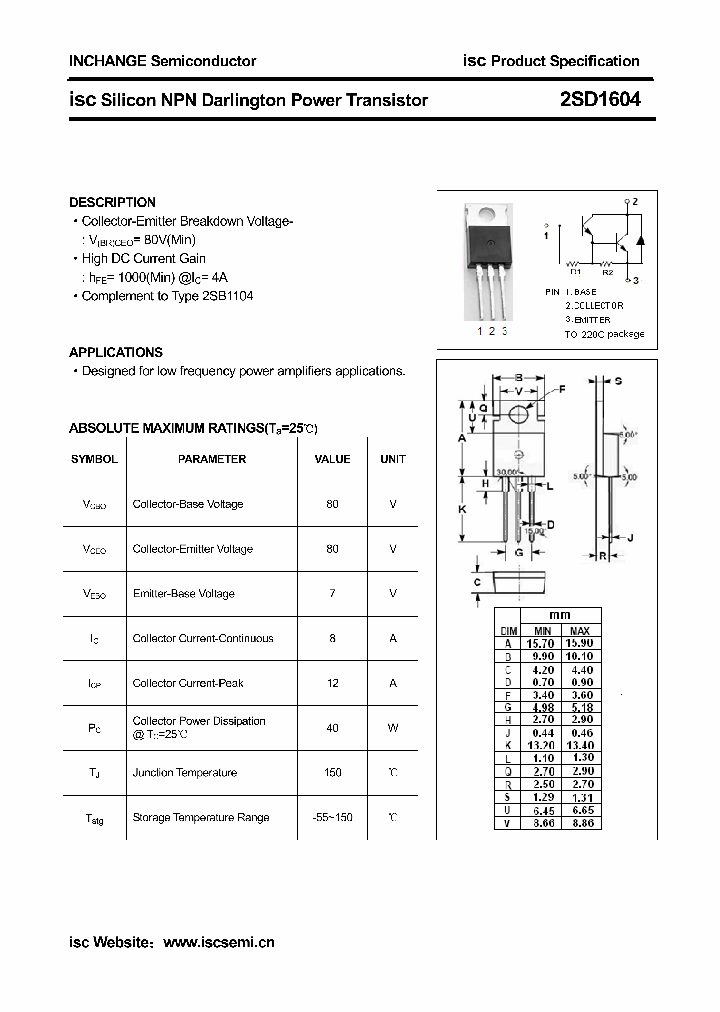 2SD1604_4684630.PDF Datasheet