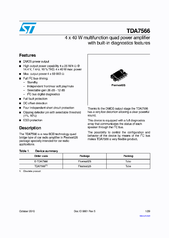 TDA756610_4689103.PDF Datasheet Download --- IC-ON-LINE