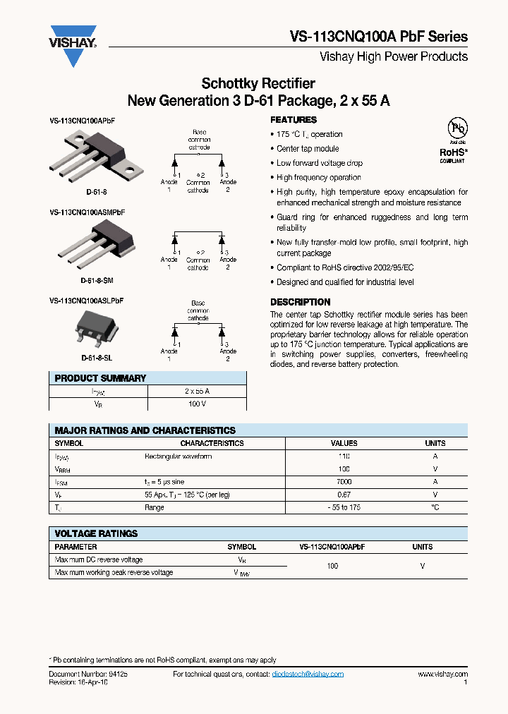 113CNQ100APBF_4690990.PDF Datasheet