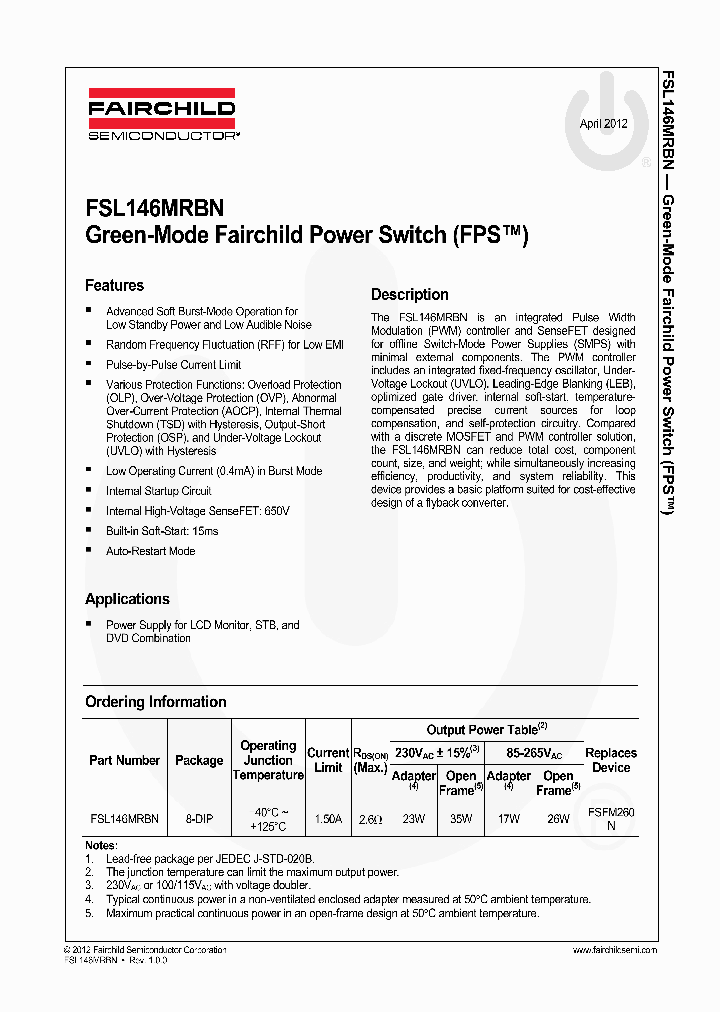 FSL146MRBN_4693454.PDF Datasheet