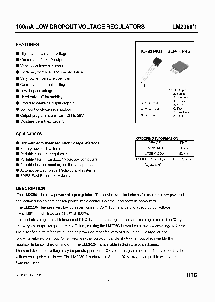 LM2950_4696561.PDF Datasheet Download --- IC-ON-LINE