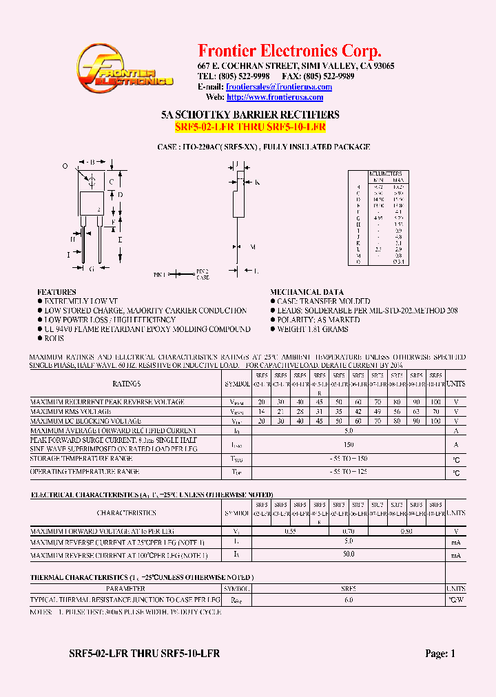 SRF5-02-LFR_4696977.PDF Datasheet