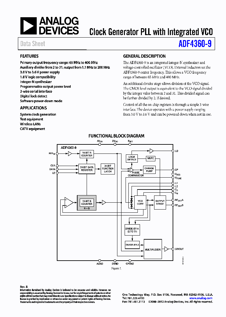 EV-ADF4360-9EB1Z_4706010.PDF Datasheet Download --- IC-ON-LINE