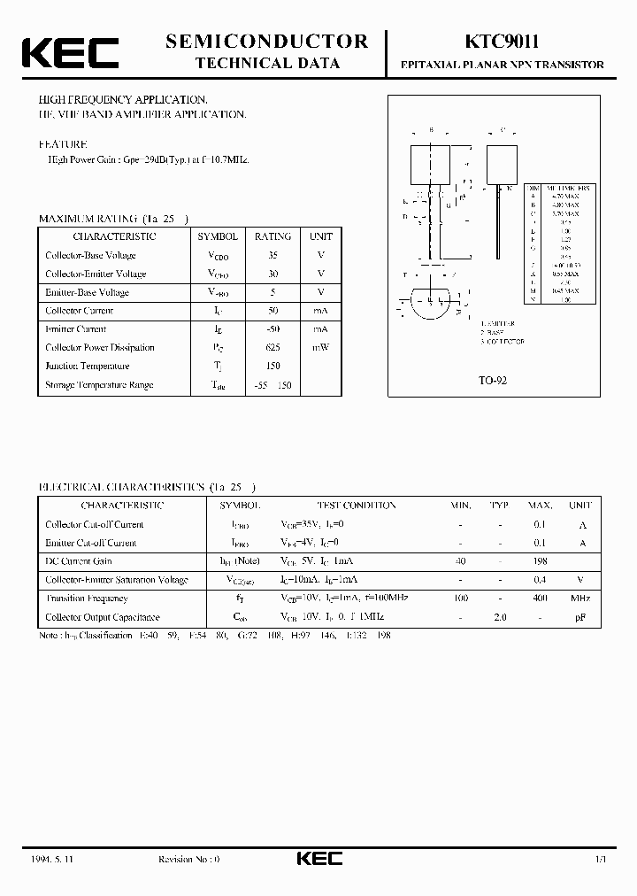 KTC9011_4712702.PDF Datasheet