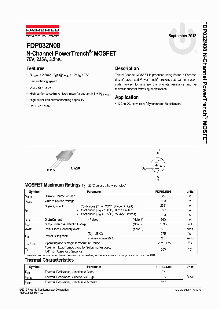 FDP032N0812_4712947.PDF Datasheet