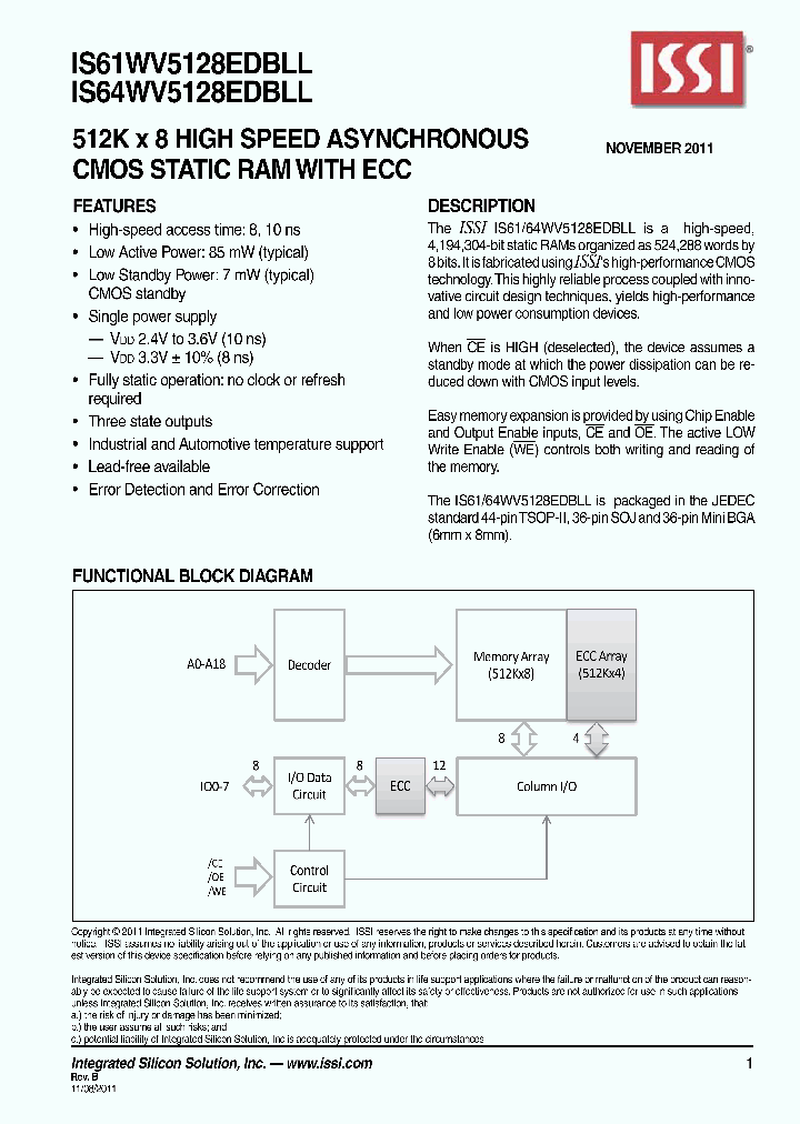 IS61WV5128EDBLL_4713219.PDF Datasheet