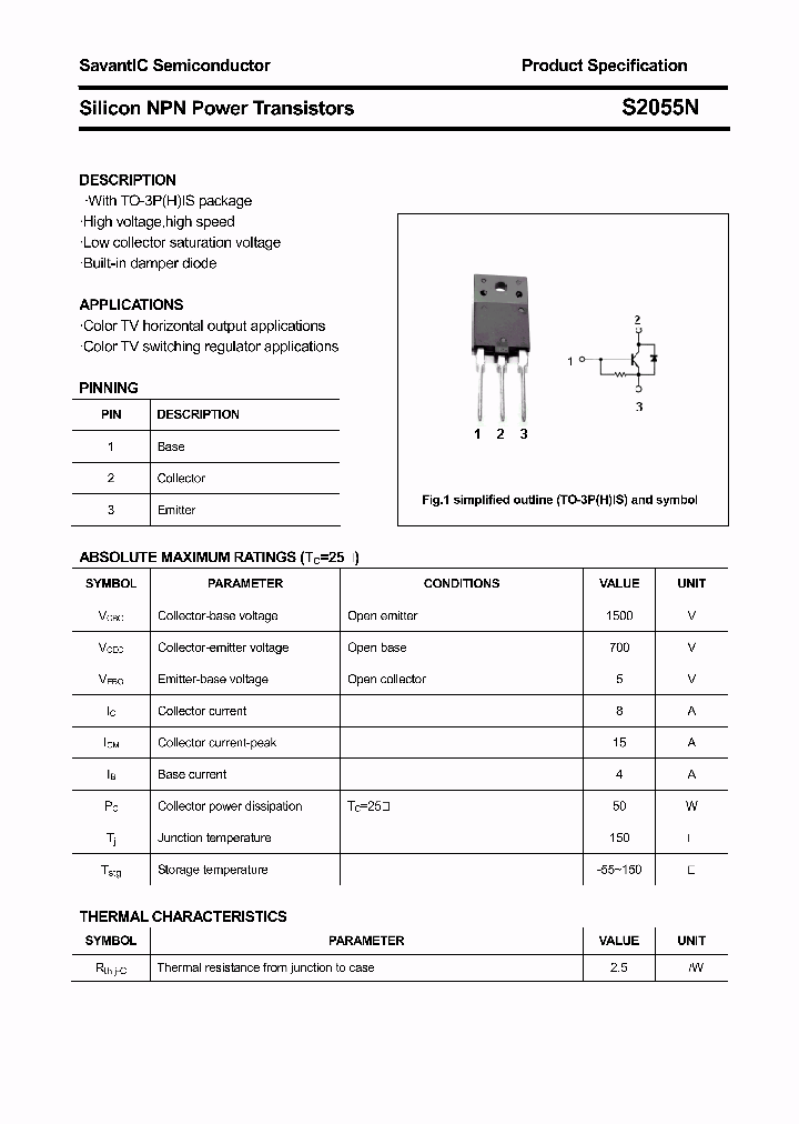 S2055N_4717447.PDF Datasheet Download --- IC-ON-LINE