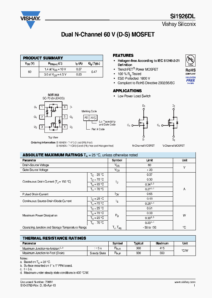 SI1926DL_4717965.PDF Datasheet