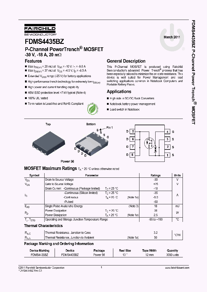 FDMS4435BZ_4722285.PDF Datasheet