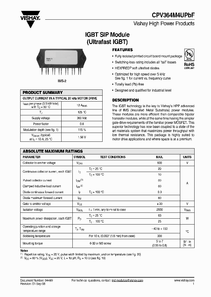 CPV364M4UPBF_4731766.PDF Datasheet