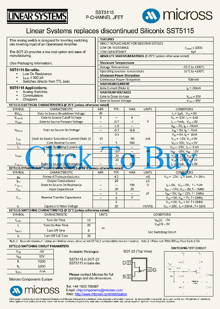 SST5115SOT-23_4737162.PDF Datasheet