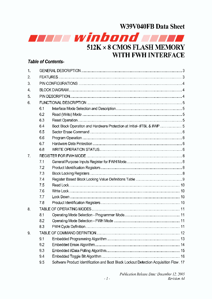 W39V040FB07_4739249.PDF Datasheet