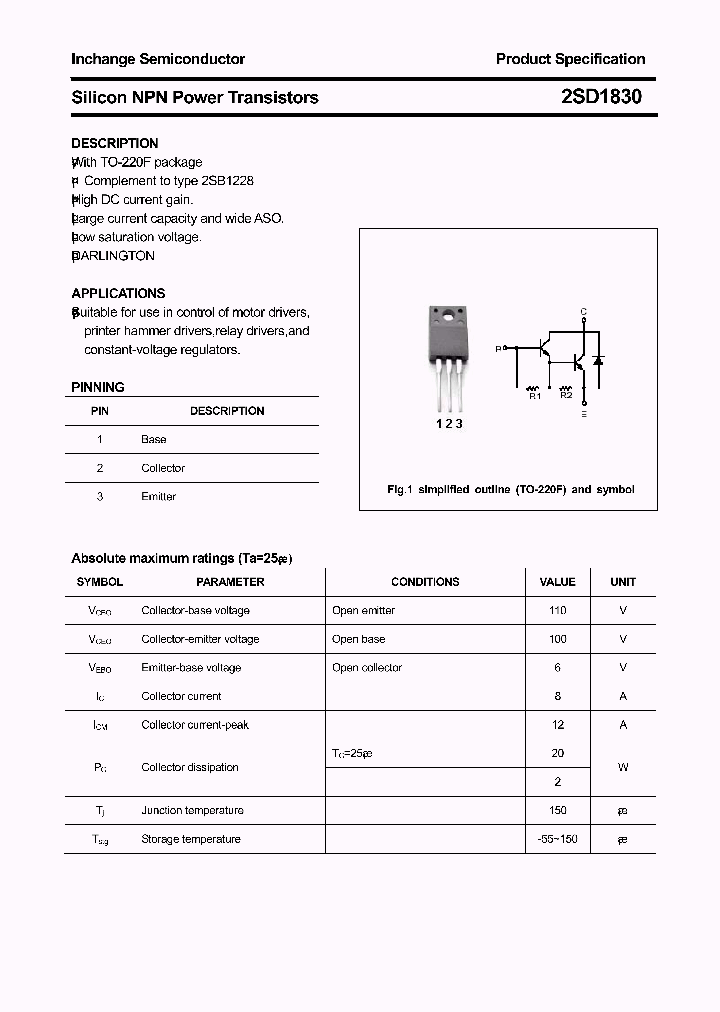 2SD1830_4740912.PDF Datasheet