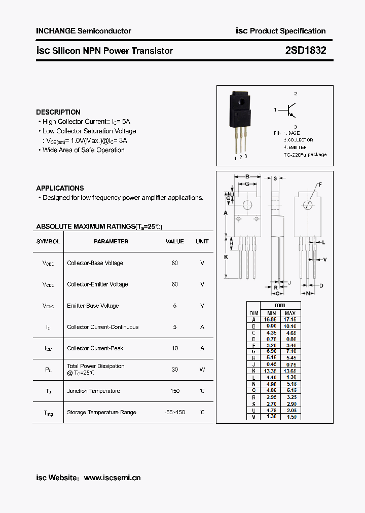 2SD1832_4740913.PDF Datasheet