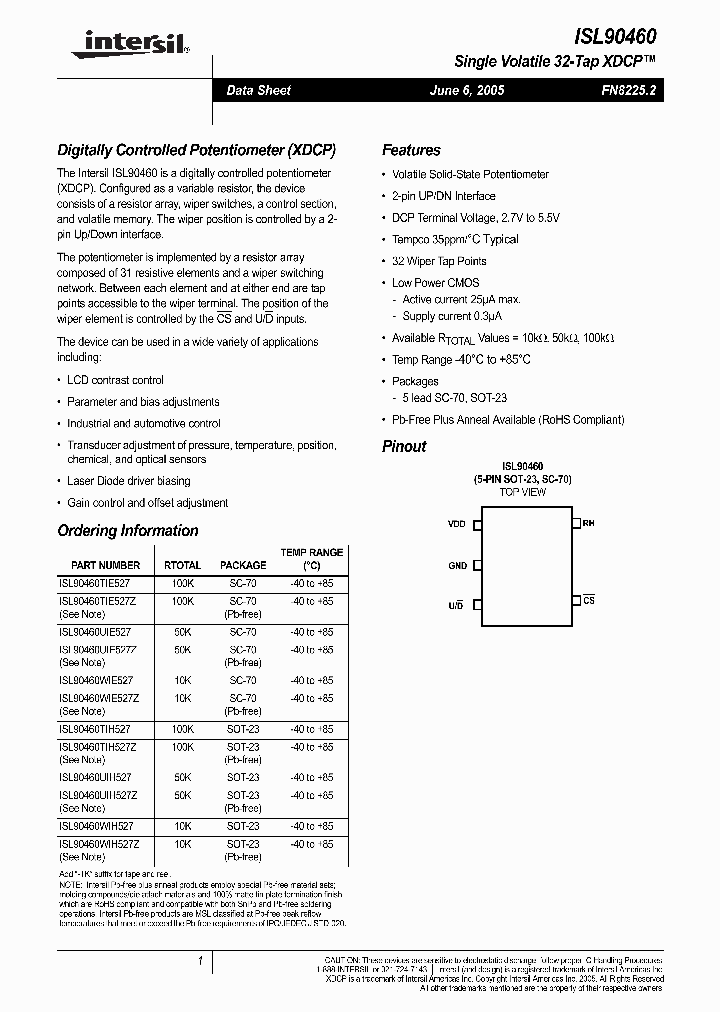 ISL90460UIH527Z_4743158.PDF Datasheet