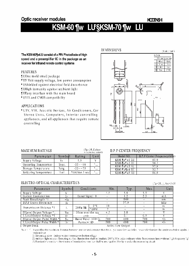 KSM-605LU_4760602.PDF Datasheet