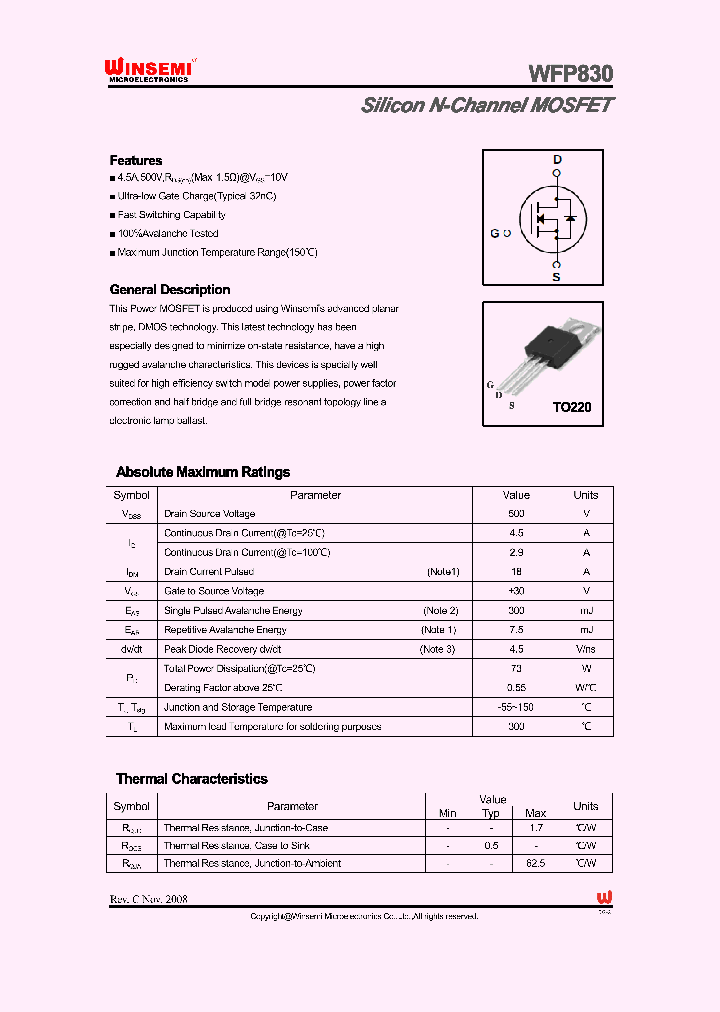 WFP830_4769378.PDF Datasheet