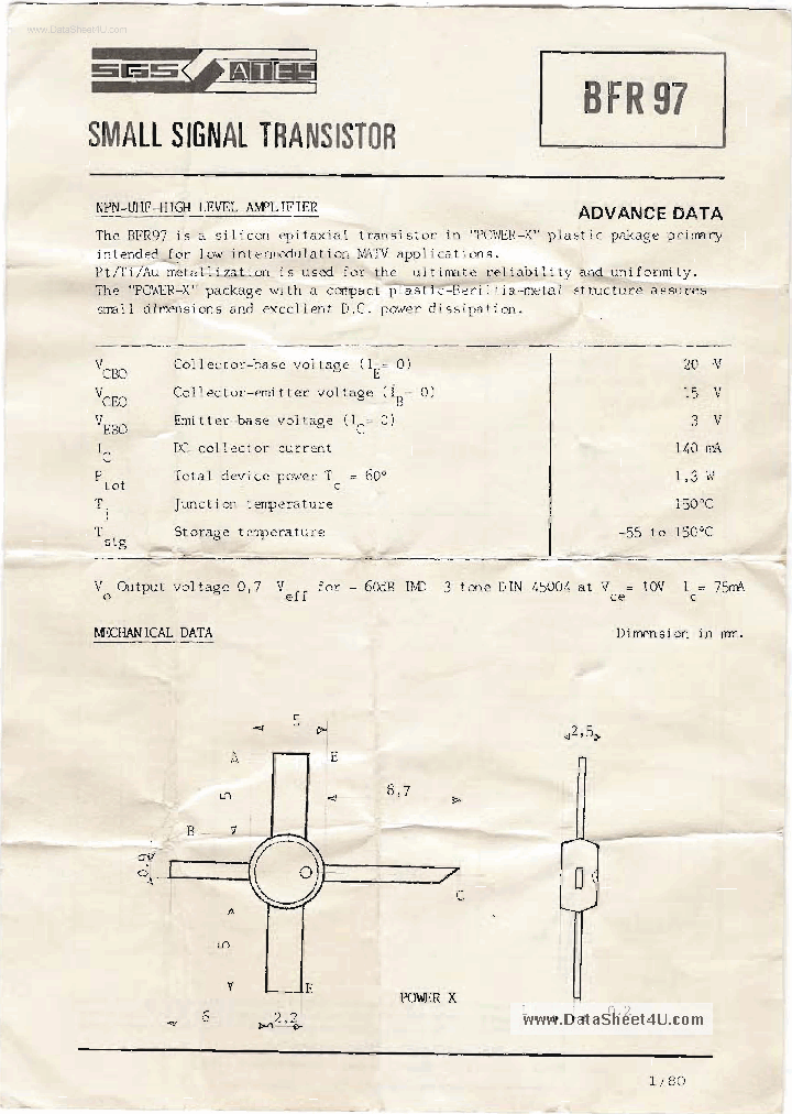 BFR97_4774539.PDF Datasheet