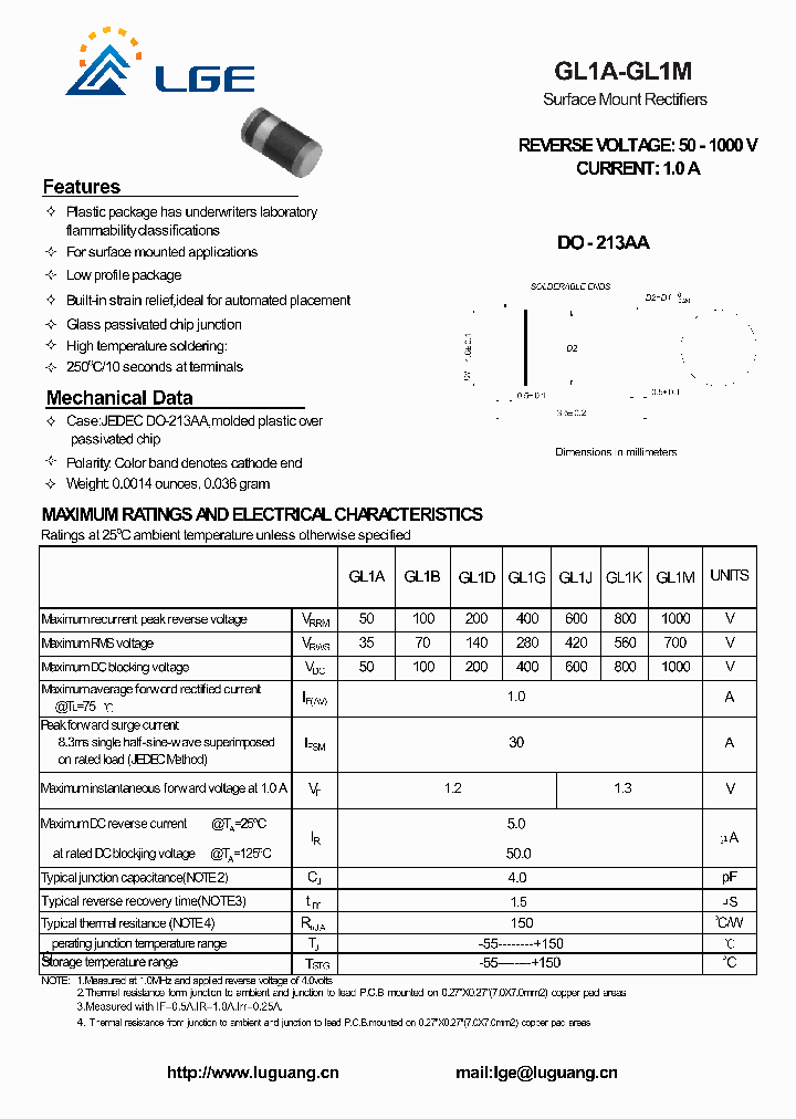 DO-213AA_4775606.PDF Datasheet Download --- IC-ON-LINE