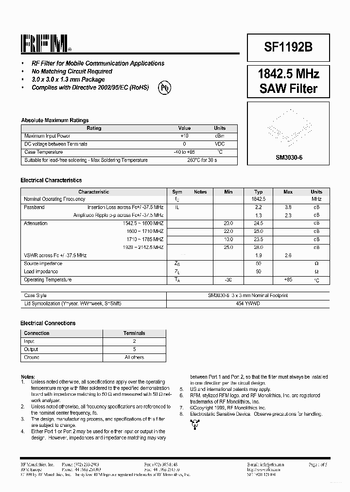 SF1192B_4777746.PDF Datasheet