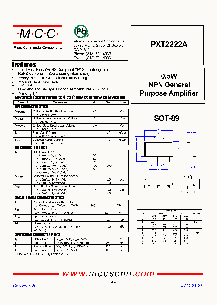 PXT2222A_4777295.PDF Datasheet