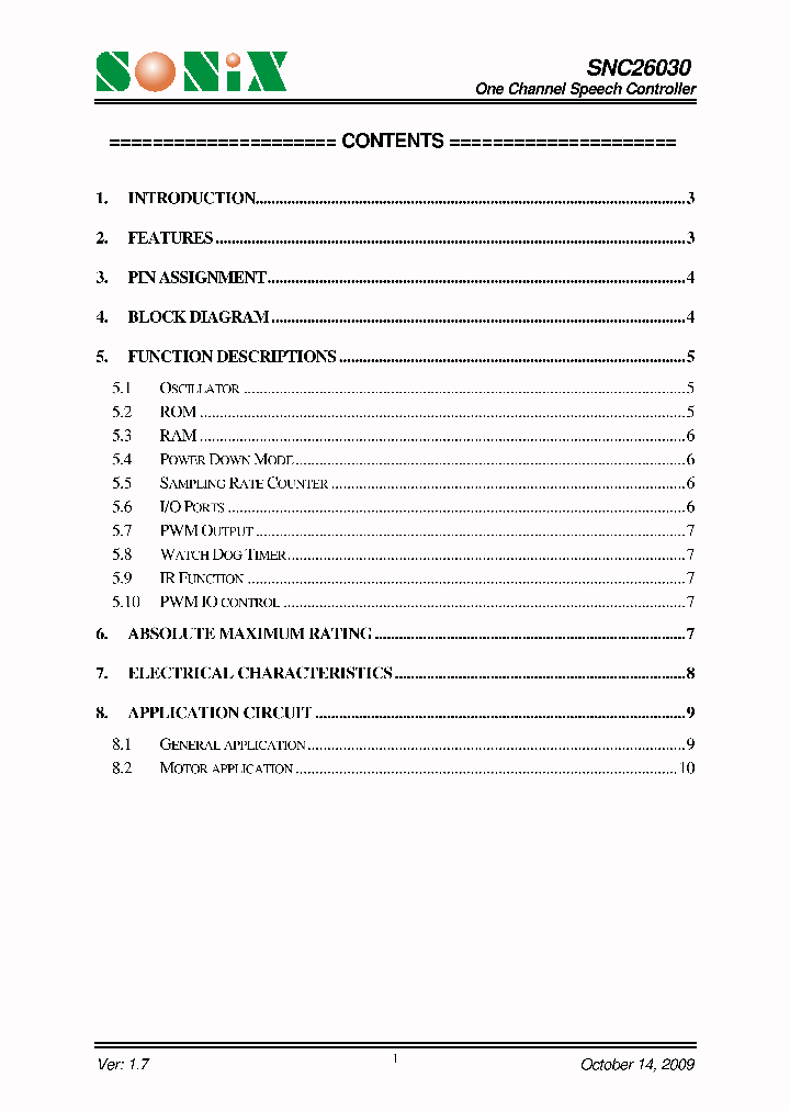 SNC26030_4780199.PDF Datasheet