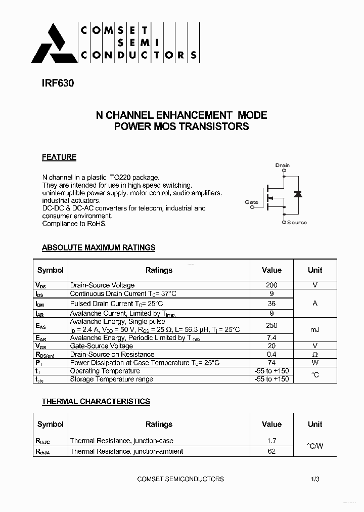 IRF630_4784540.PDF Datasheet