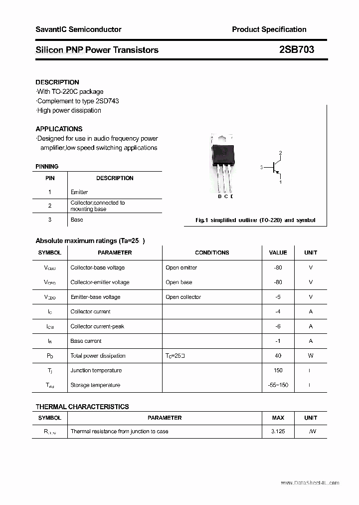 2SB703_4789237.PDF Datasheet