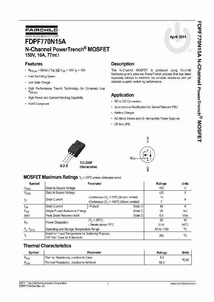 FDPF770N15A_4792801.PDF Datasheet