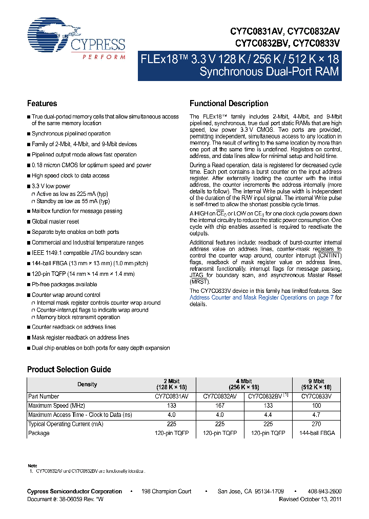 CY7C0832BV-133AI_4810220.PDF Datasheet