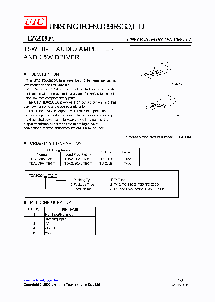 TDA2030A-TB5-T_4812750.PDF Datasheet