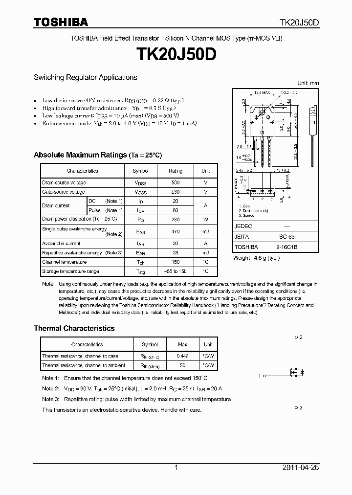 TK20J50D_4817238.PDF Datasheet