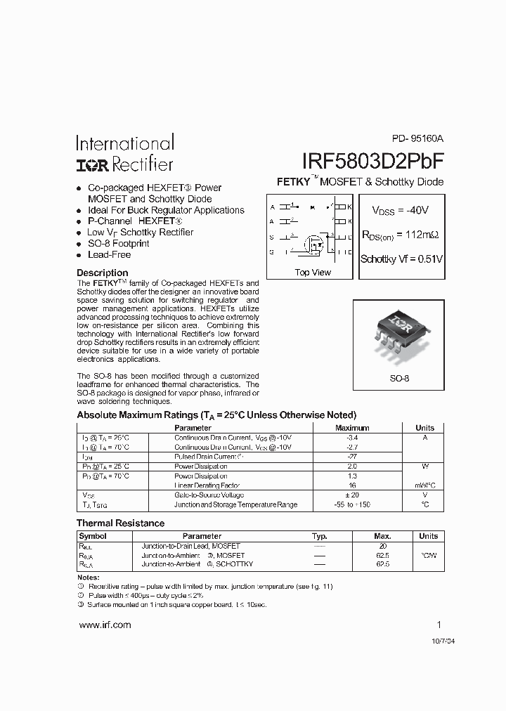 IRF5803D2PBF_4817403.PDF Datasheet